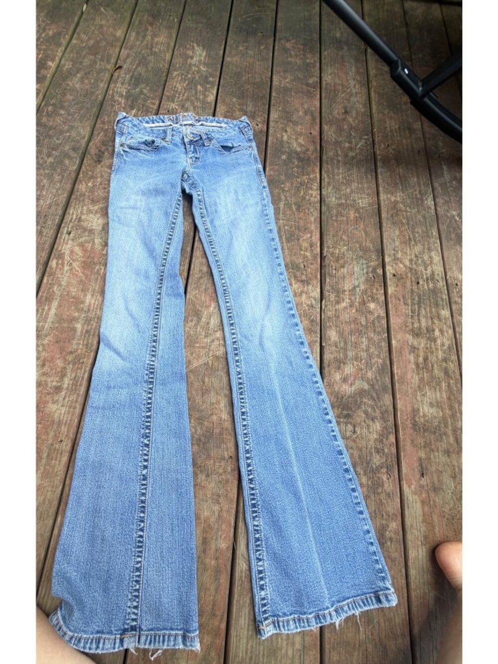 Y2K Rue 21 Womens Light Wash Flare Jeans Size 0 Long